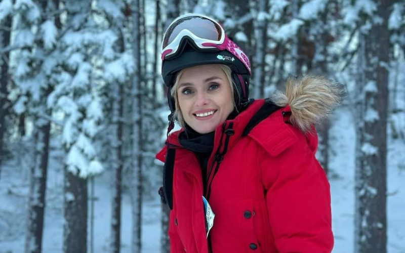 Ірина Федишин на атмосферних фото показала, як із чоловіком у США каталася на лижах