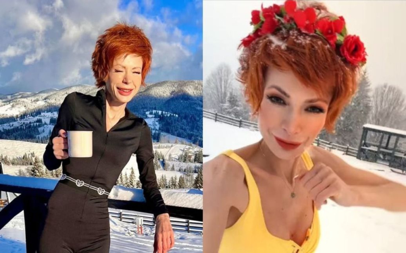 Олена-Христина Лебідь у купальнику взимку станцювала на снігу й приголомшила своєю фігурою